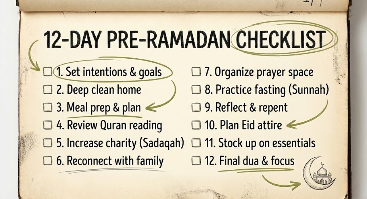A 12-Day Pre-Ramadan Checklist You Can Follow Now to Get Ready for Ramadan
