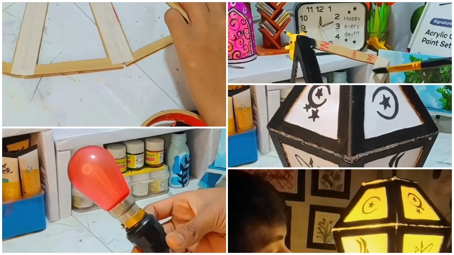 This DIYer Created a Stunning Ramadan Decoration From Simple Cardboard That "You Have to See in the Dark"