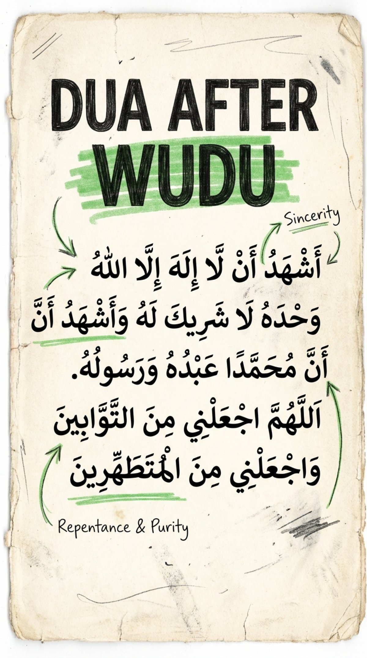 dua after wudu